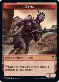 Devil Token - Commander Legends: Battle for Baldur's Gate (CLB) #10 - Token Magic: The Gathering Trading Card
