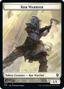 Kor Warrior // Shapeshifter (023) Double-Sided Token - Commander Legends: Battle for Baldur's Gate (CLB) #27 // 23 - Token Magic: The Gathering Trading Card