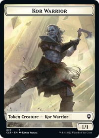 Kor Warrior // Angel Warrior Double-Sided Token - Commander Legends: Battle for Baldur's Gate (CLB) #27 // 25 - Token Magic: The Gathering Trading Card