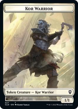 Kor Warrior // Wizard Double-Sided Token - Commander Legends: Battle for Baldur's Gate Magic: The Gathering trading card