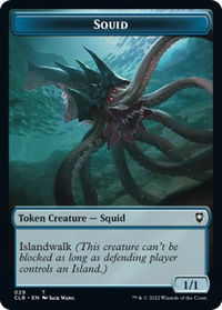 Squid // Copy Double-Sided Token - Commander Legends: Battle for Baldur's Gate (CLB) #29 // 19 - Token Magic: The Gathering Trading Card