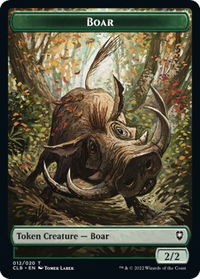 Boar // Ogre Double-Sided Token - Commander Legends: Battle for Baldur's Gate (CLB) #12 // 36 - Token Magic: The Gathering Trading Card