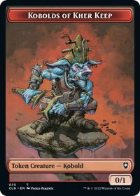 Kobolds of Kher Keep // Treasure Double-Sided Token - Commander Legends: Battle for Baldur's Gate (CLB) #35 // 17 - Token Magic: The Gathering Trading Card
