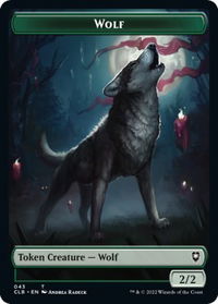Wolf // Insect Double-Sided Token - Commander Legends: Battle for Baldur's Gate (CLB) #43 // 40 - Token Magic: The Gathering Trading Card