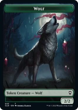 Wolf // Insect Double-Sided Token - Commander Legends: Battle for Baldur's Gate Magic: The Gathering trading card