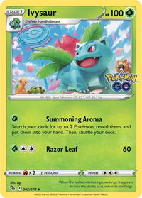 Ivysaur - Pokemon GO (PGO) #002/078 - Uncommon Pokémon Trading Card