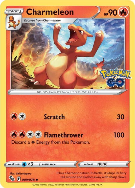 Charmeleon - Pokemon GO Pokémon trading card