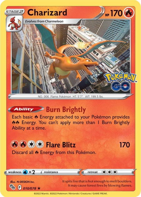 Charizard - Pokemon GO Pokémon trading card