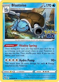 Blastoise - Pokemon GO (PGO) #017/078 - Holo Rare Pokémon Trading Card