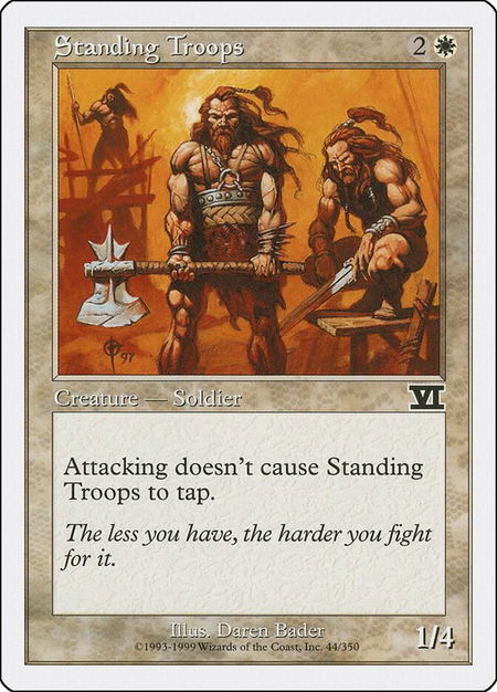 Standing Troops - Classic Sixth Edition Magic: The Gathering trading card