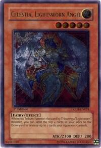 Celestia, Lightsworn Angel (UTR) - Light of Destruction (LODT) #LODT-EN024 - Ultimate Rare YuGiOh Trading Card