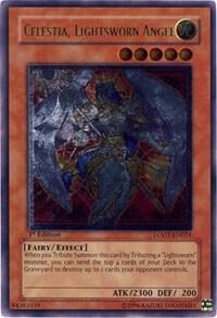 Celestia, Lightsworn Angel (UTR) - Light of Destruction YuGiOh trading card