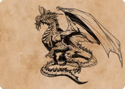 Ancient Silver Dragon Art Card (47/81) - Art Series: Commander Legends: Battle for Baldur's Gate (ASCLB) #47 - Special Magic: The Gathering Trading Card