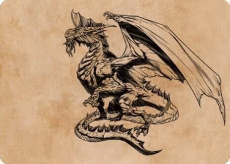 Ancient Silver Dragon Art Card (47/81) trading card from Art Series: Commander Legends: Battle for Baldur's Gate Ancient Silver Dragon Art Card (47/81) - Art Series: Commander Legends: Battle for Baldur's Gate Magic: The Gathering trading card