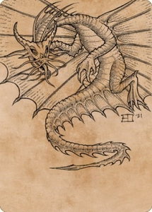 Ancient Gold Dragon Art Card (44/81) - Art Series: Commander Legends: Battle for Baldur's Gate (ASCLB) #44 - Special Magic: The Gathering Trading Card