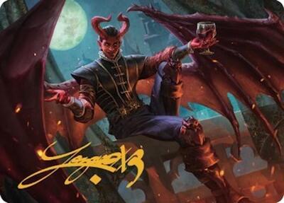 Raphael, Fiendish Savior Art Card (40/81) (Gold-Stamped Signature) - Art Series: Commander Legends: Battle for Baldur's Gate (ASCLB) #40 - Special Magic: The Gathering Trading Card