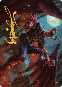 Raphael, Fiendish Savior Art Card (40/81) (Gold-Stamped Signature) - Art Series: Commander Legends: Battle for Baldur's Gate (ASCLB) #40 - Special Magic: The Gathering Trading Card