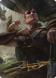 Minsc & Boo, Timeless Heroes Art Card (38/81) (Gold-Stamped Signature) - Art Series: Commander Legends: Battle for Baldur's Gate (ASCLB) #38 - Special Magic: The Gathering Trading Card