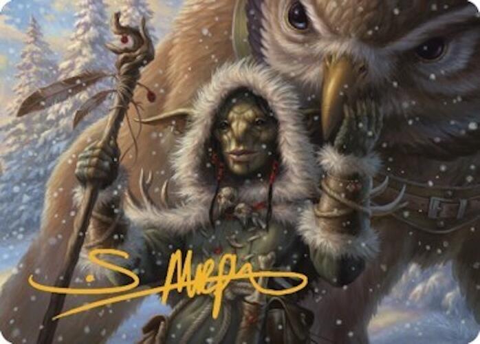 Owlbear Shepherd Art Card (Gold-Stamped Signature) trading card from Art Series: Commander Legends: Battle for Baldur's Gate Owlbear Shepherd Art Card (Gold-Stamped Signature) - Art Series: Commander Legends: Battle for Baldur's Gate Magic: The Gathering trading card