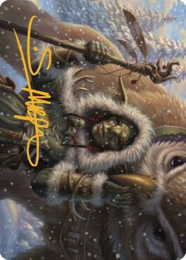 Owlbear Shepherd Art Card (Gold-Stamped Signature) - Art Series: Commander Legends: Battle for Baldur's Gate Magic: The Gathering trading card