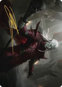 Baeloth Barrityl, Entertainer Art Card (Gold-Stamped Signature) - Art Series: Commander Legends: Battle for Baldur's Gate (ASCLB) #33 - Special Magic: The Gathering Trading Card