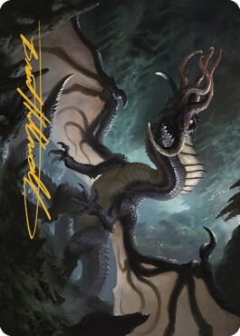 Brainstealer Dragon Art Card (Gold-Stamped Signature) - Art Series: Commander Legends: Battle for Baldur's Gate Magic: The Gathering trading card
