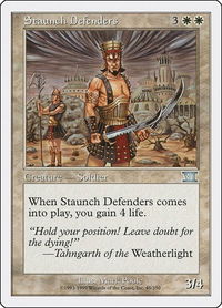 Staunch Defenders - Classic Sixth Edition (6ED) #45 - Uncommon Magic: The Gathering Trading Card