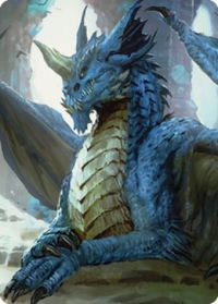 Young Blue Dragon Art Card - Art Series: Commander Legends: Battle for Baldur's Gate (ASCLB) #27 - Special Magic: The Gathering Trading Card