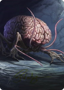 Intellect Devourer Art Card (Gold-Stamped Signature) - Art Series: Commander Legends: Battle for Baldur's Gate (ASCLB) #20 - Special Magic: The Gathering Trading Card