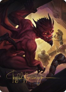 Imp Art Card (Gold-Stamped Signature) - Art Series: Commander Legends: Battle for Baldur's Gate (ASCLB) #19 - Special Magic: The Gathering Trading Card
