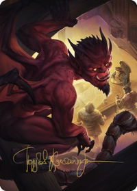 Imp Art Card (Gold-Stamped Signature) - Art Series: Commander Legends: Battle for Baldur's Gate (ASCLB) #19 - Special Magic: The Gathering Trading Card