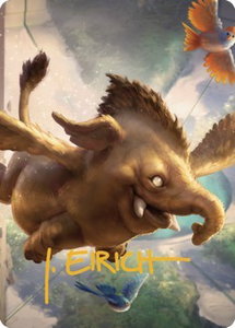 Hollyphant Art Card (Gold-Stamped Signature) - Art Series: Commander Legends: Battle for Baldur's Gate (ASCLB) #18 - Special Magic: The Gathering Trading Card