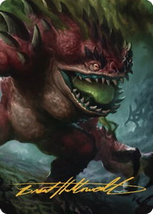 Hezrou Art Card (Gold-Stamped Signature) - Art Series: Commander Legends: Battle for Baldur's Gate (ASCLB) #17 - Special Magic: The Gathering Trading Card