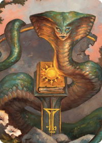 Guardian Naga Art Card (Gold-Stamped Signature) - Art Series: Commander Legends: Battle for Baldur's Gate (ASCLB) #16 - Special Magic: The Gathering Trading Card
