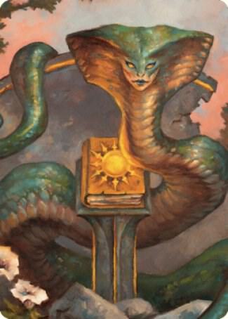 Guardian Naga Art Card - Art Series: Commander Legends: Battle for Baldur's Gate Magic: The Gathering trading card