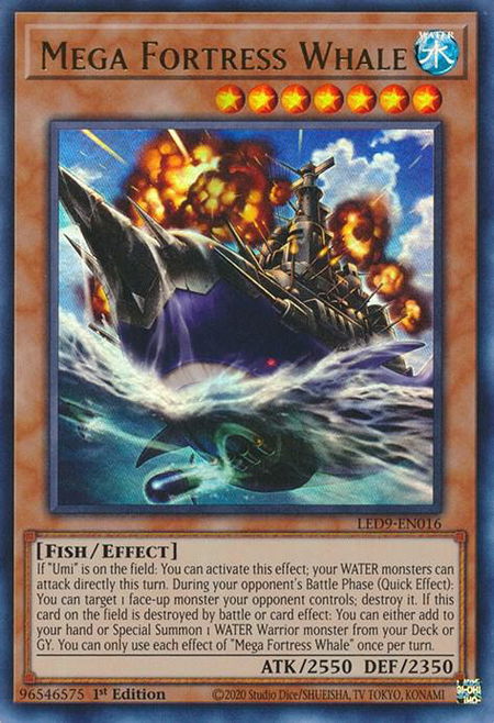Mega Fortress Whale trading card from Legendary Duelists: Duels From the Deep Mega Fortress Whale - Legendary Duelists: Duels From the Deep YuGiOh trading card