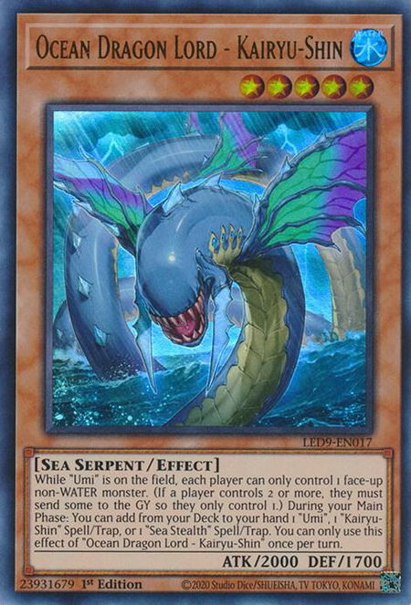 Ocean Dragon Lord - Kairyu-Shin trading card from Legendary Duelists: Duels From the Deep Ocean Dragon Lord - Kairyu-Shin - Legendary Duelists: Duels From the Deep YuGiOh trading card