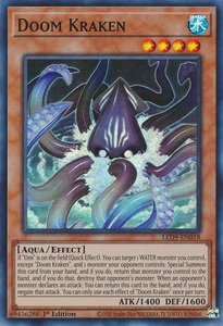 Doom Kraken - Legendary Duelists: Duels From the Deep (LED9) #LED9-EN018 - Super Rare YuGiOh Trading Card