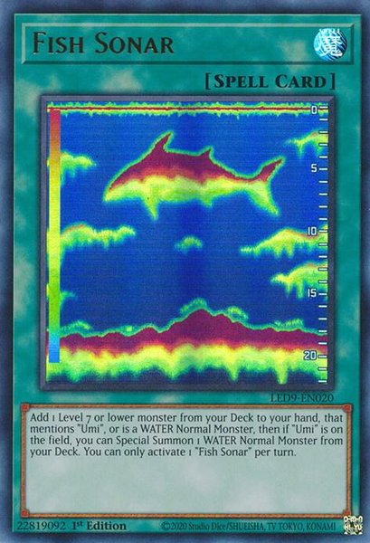 Fish Sonar trading card from Legendary Duelists: Duels From the Deep Fish Sonar - Legendary Duelists: Duels From the Deep YuGiOh trading card