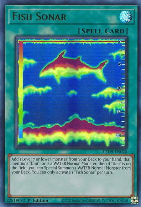 Fish Sonar - Legendary Duelists: Duels From the Deep YuGiOh trading card