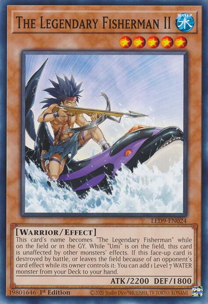 The Legendary Fisherman II trading card from Legendary Duelists: Duels From the Deep The Legendary Fisherman II - Legendary Duelists: Duels From the Deep YuGiOh trading card
