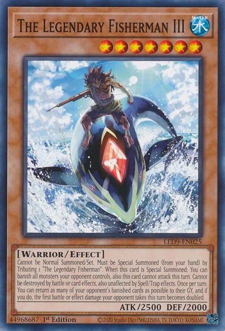 The Legendary Fisherman III trading card from Legendary Duelists: Duels From the Deep The Legendary Fisherman III - Legendary Duelists: Duels From the Deep YuGiOh trading card