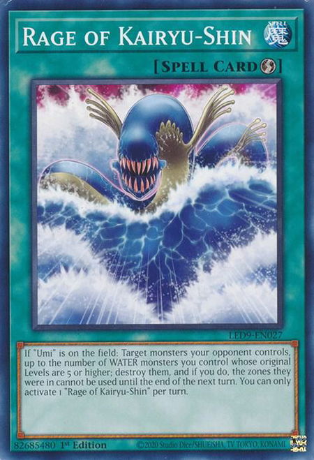 Rage of Kairyu-Shin trading card from Legendary Duelists: Duels From the Deep Rage of Kairyu-Shin - Legendary Duelists: Duels From the Deep YuGiOh trading card