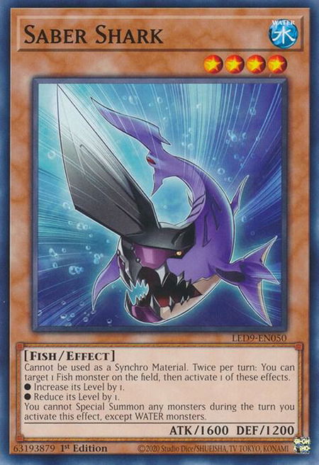 Saber Shark - Legendary Duelists: Duels From the Deep YuGiOh trading card