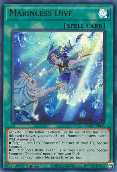 Marincess Dive trading card from Legendary Duelists: Duels From the Deep Marincess Dive - Legendary Duelists: Duels From the Deep YuGiOh trading card