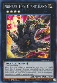 Number 106: Giant Hand - Legendary Duelists: Duels From the Deep (LED9) #LED9-EN053 - Super Rare YuGiOh Trading Card