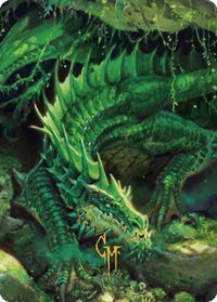 Adult Green Dragon Art Card (Gold-Stamped Signature) - Art Series: Commander Legends: Battle for Baldur's Gate (ASCLB) #1 - Special Magic: The Gathering Trading Card