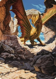Ancient Brass Dragon Art Card (2/81) - Art Series: Commander Legends: Battle for Baldur's Gate (ASCLB) #2 - Special Magic: The Gathering Trading Card
