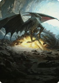Ancient Copper Dragon Art Card (4/81) - Art Series: Commander Legends: Battle for Baldur's Gate (ASCLB) #4 - Special Magic: The Gathering Trading Card