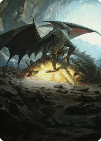 Ancient Copper Dragon Art Card (4/81) trading card from Art Series: Commander Legends: Battle for Baldur's Gate Ancient Copper Dragon Art Card (4/81) - Art Series: Commander Legends: Battle for Baldur's Gate Magic: The Gathering trading card
